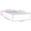 sengeramme uden madras 80x200 cm stof cremefarvet