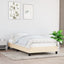 sengeramme uden madras 80x200 cm stof cremefarvet