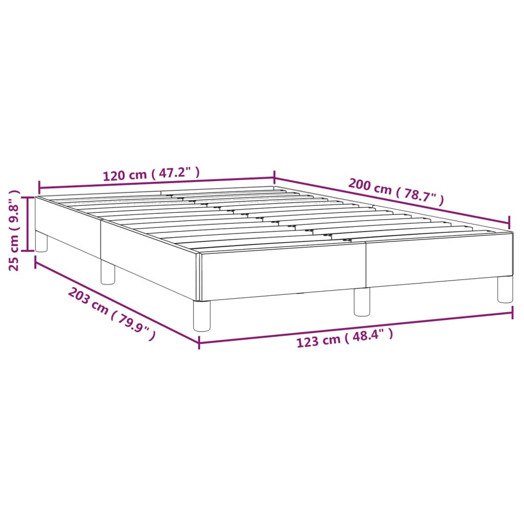 Sengeramme uden madras Taupe 120x200 cm Stof