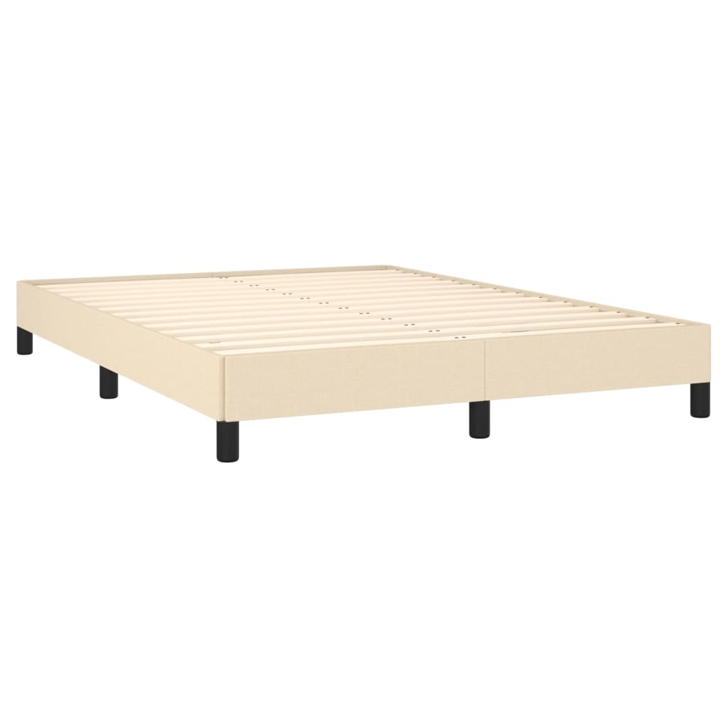 sengeramme uden madras 140x190 cm stof cremefarvet