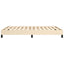 sengeramme uden madras 140x190 cm stof cremefarvet