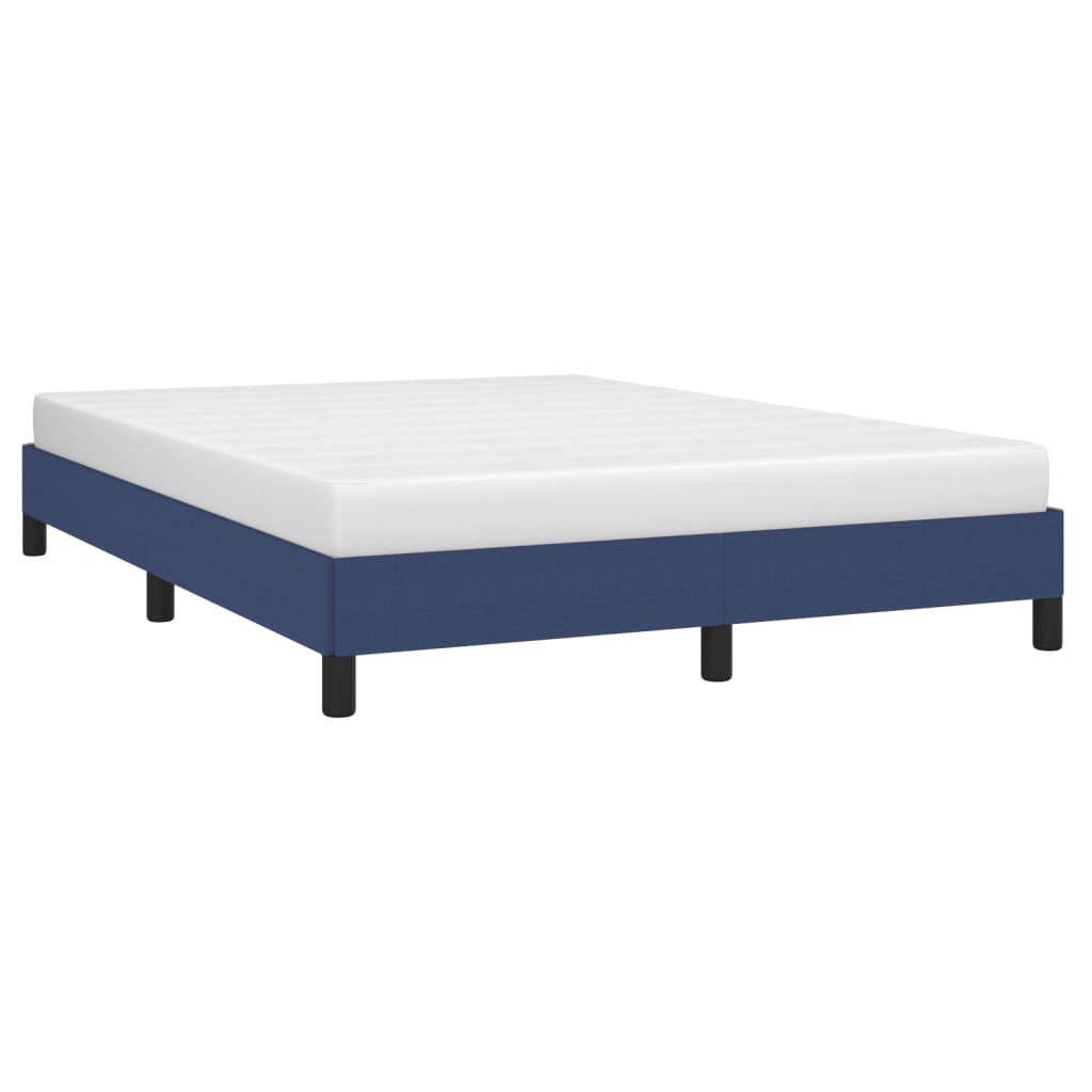 sengeramme uden madras 140x190 cm stof blå