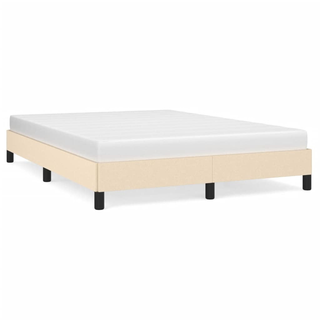 sengeramme uden madras 140x200 cm stof cremefarvet