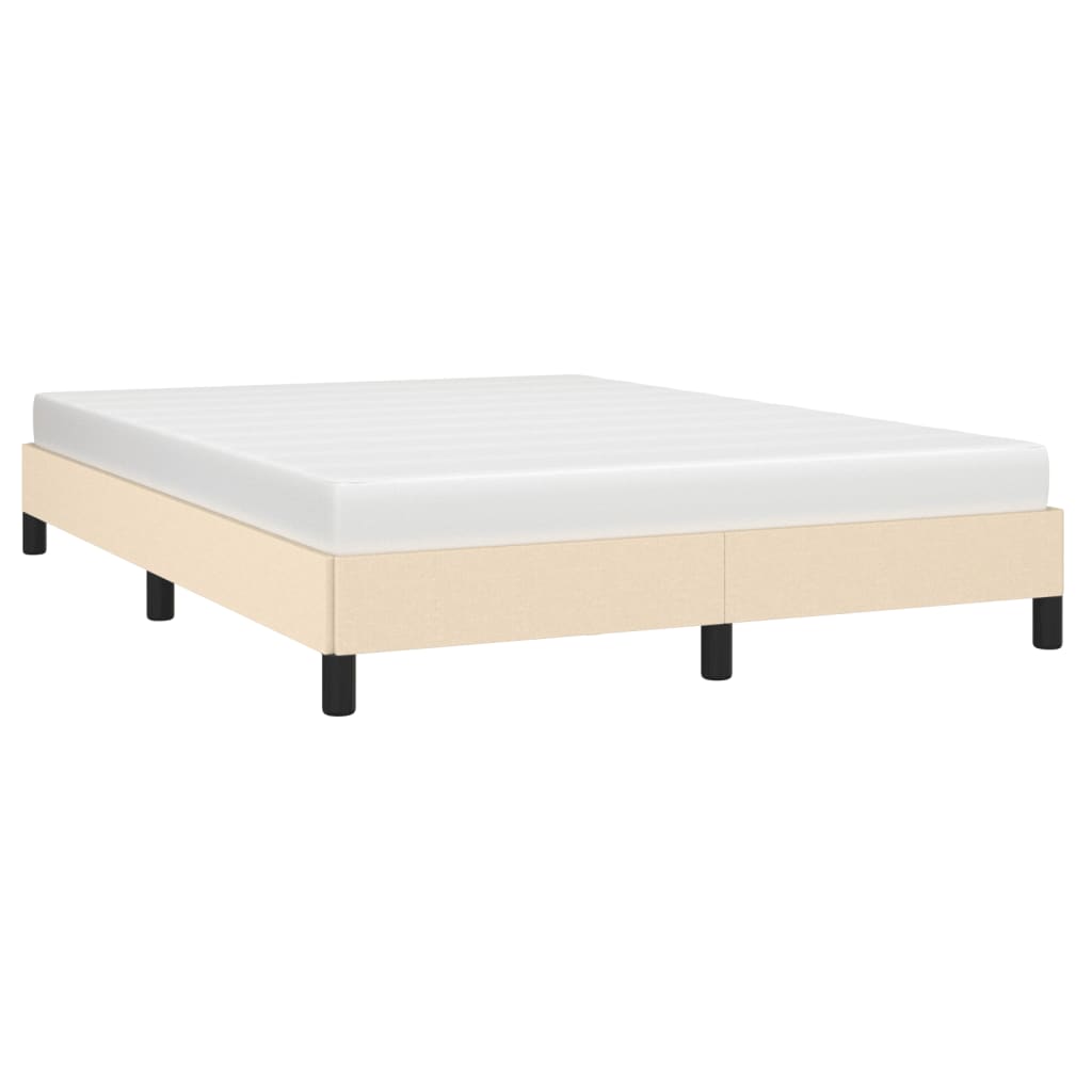 sengeramme uden madras 140x200 cm stof cremefarvet