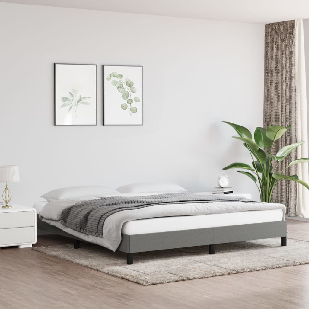 sengeramme uden madras 160x200 cm stof mørkegrå