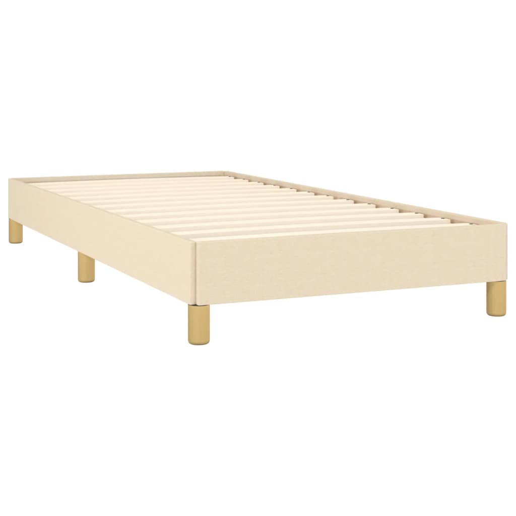 sengeramme uden madras 80x200 cm stof cremefarvet