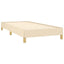 sengeramme uden madras 90x190 cm stof cremefarvet