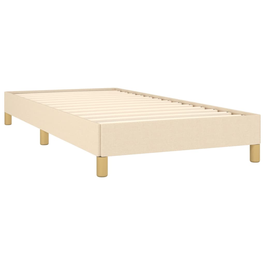 sengeramme uden madras 90x200 cm stof cremefarvet