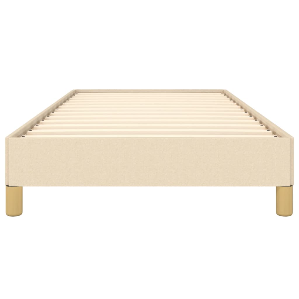 sengeramme uden madras 90x200 cm stof cremefarvet