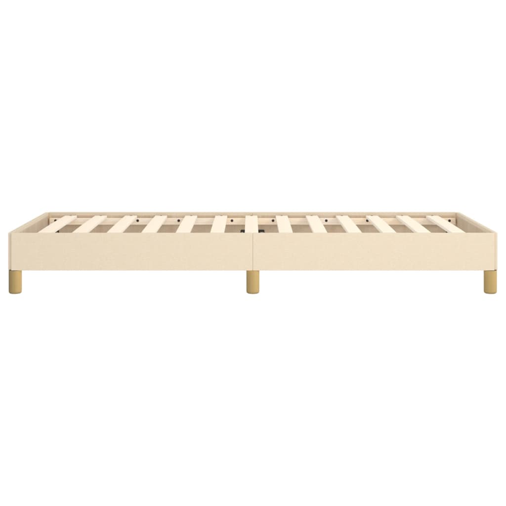 sengeramme uden madras 90x200 cm stof cremefarvet