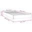 sengeramme uden madras 90x200 cm stof cremefarvet