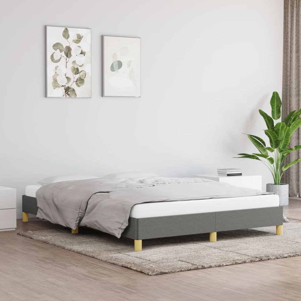sengeramme uden madras 140x200 cm stof mørkegrå