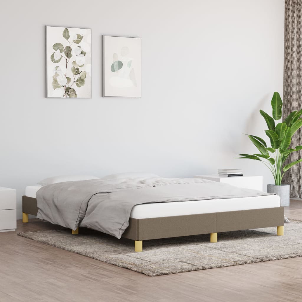 sengeramme uden madras 160x200 cm stof gråbrun