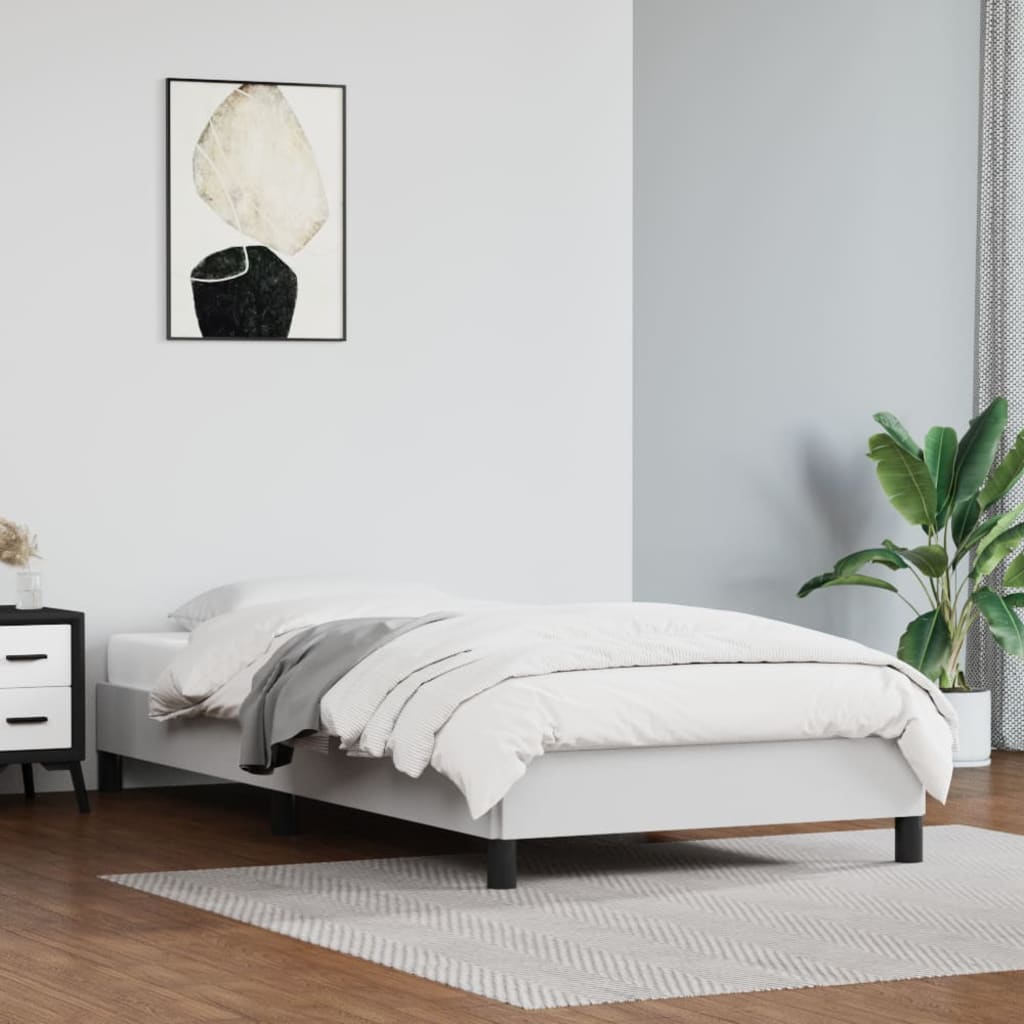 sengeramme 90x200 cm kunstlæder hvid