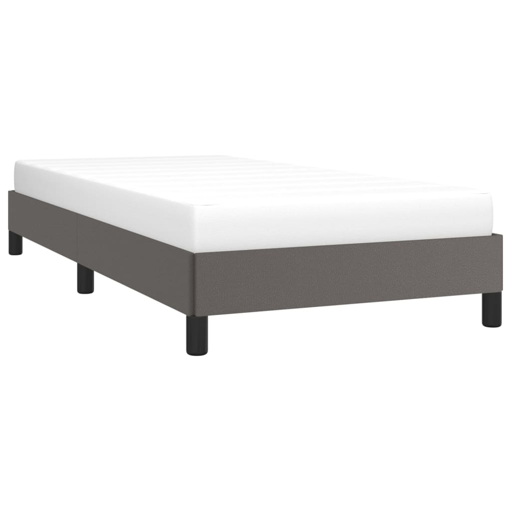 sengeramme 90x200 cm kunstlæder grå