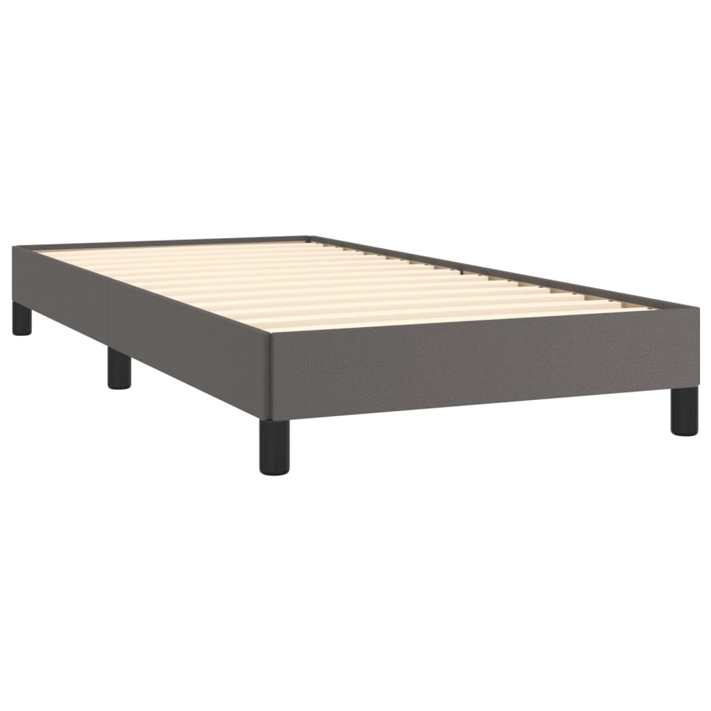 sengeramme 90x200 cm kunstlæder grå