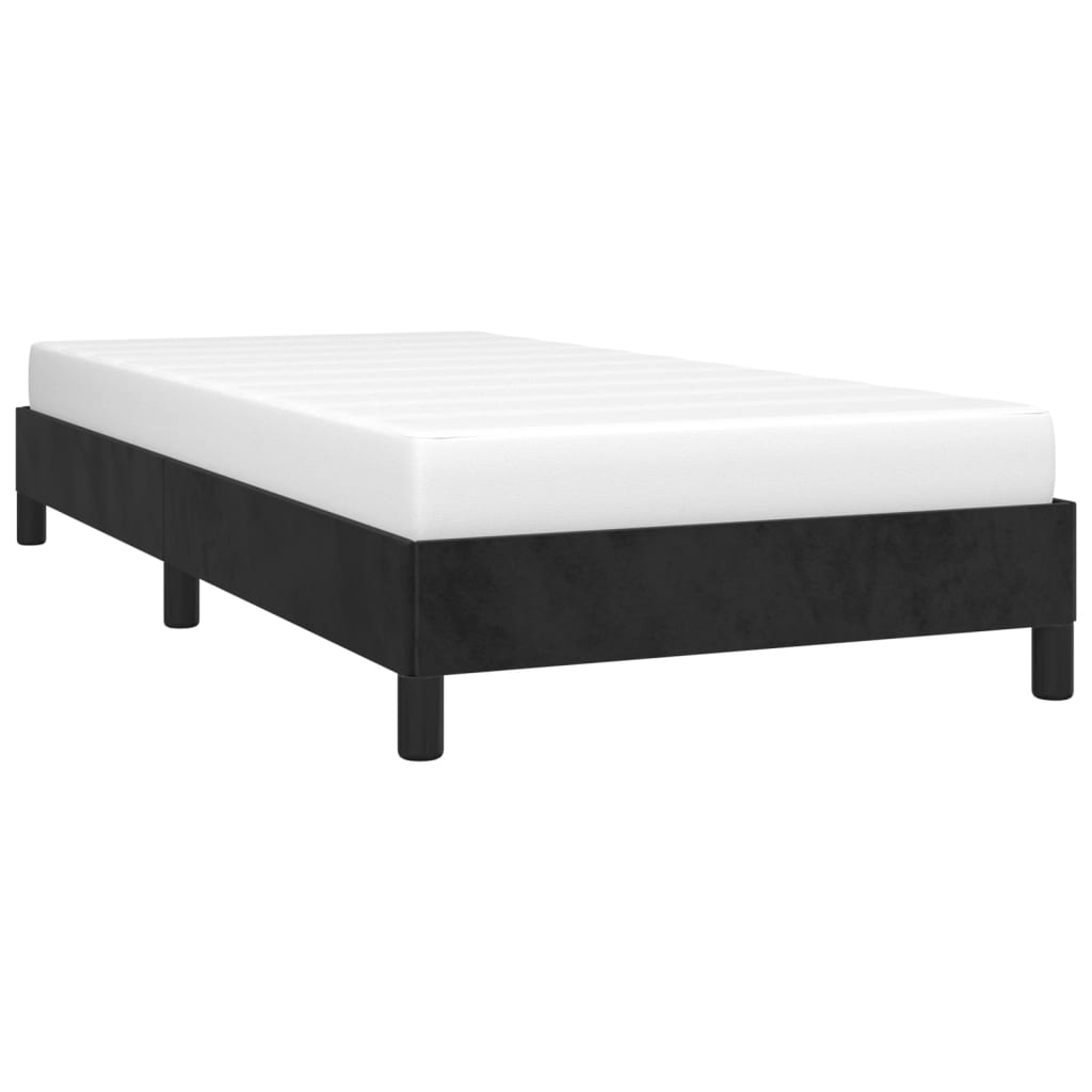 sengeramme 90x200 cm fløjl sort