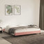 sengeramme 180x200 cm fløjl pink
