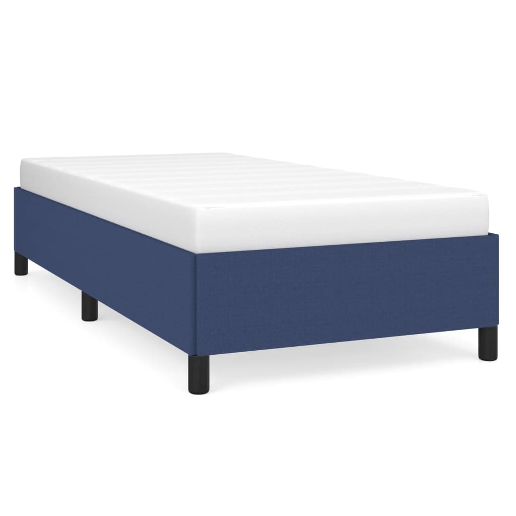 sengeramme uden madras 90x190 cm stof blå