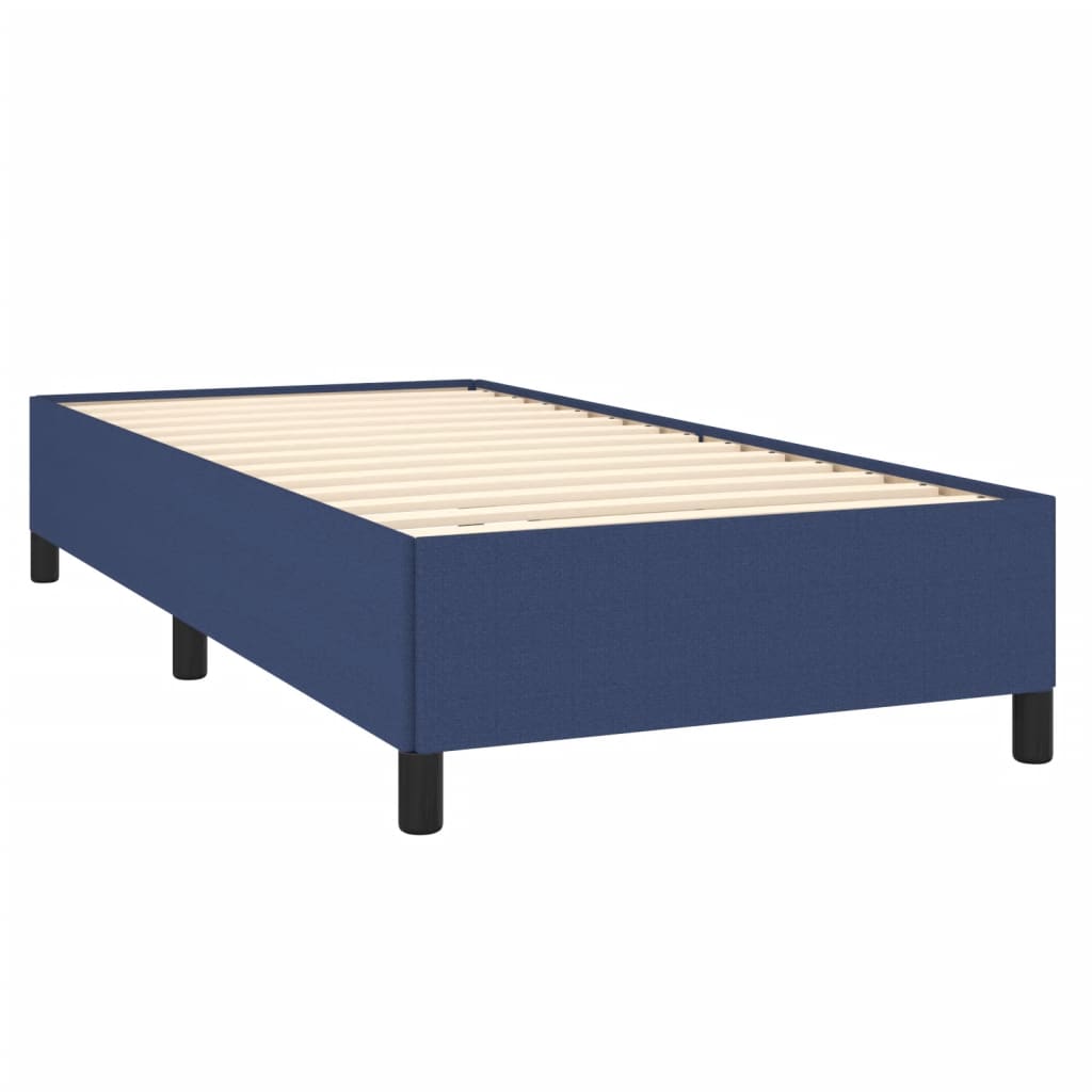 sengeramme uden madras 90x190 cm stof blå