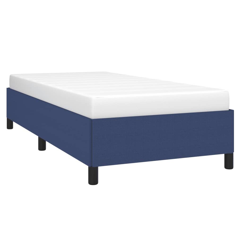 sengeramme uden madras 90x190 cm stof blå