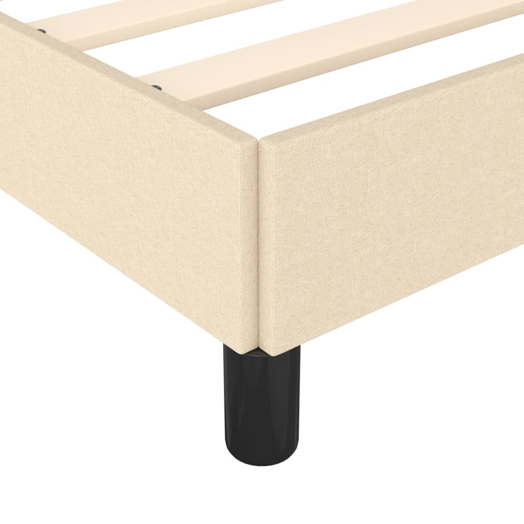 sengeramme uden madras 90x200 cm stof cremefarvet