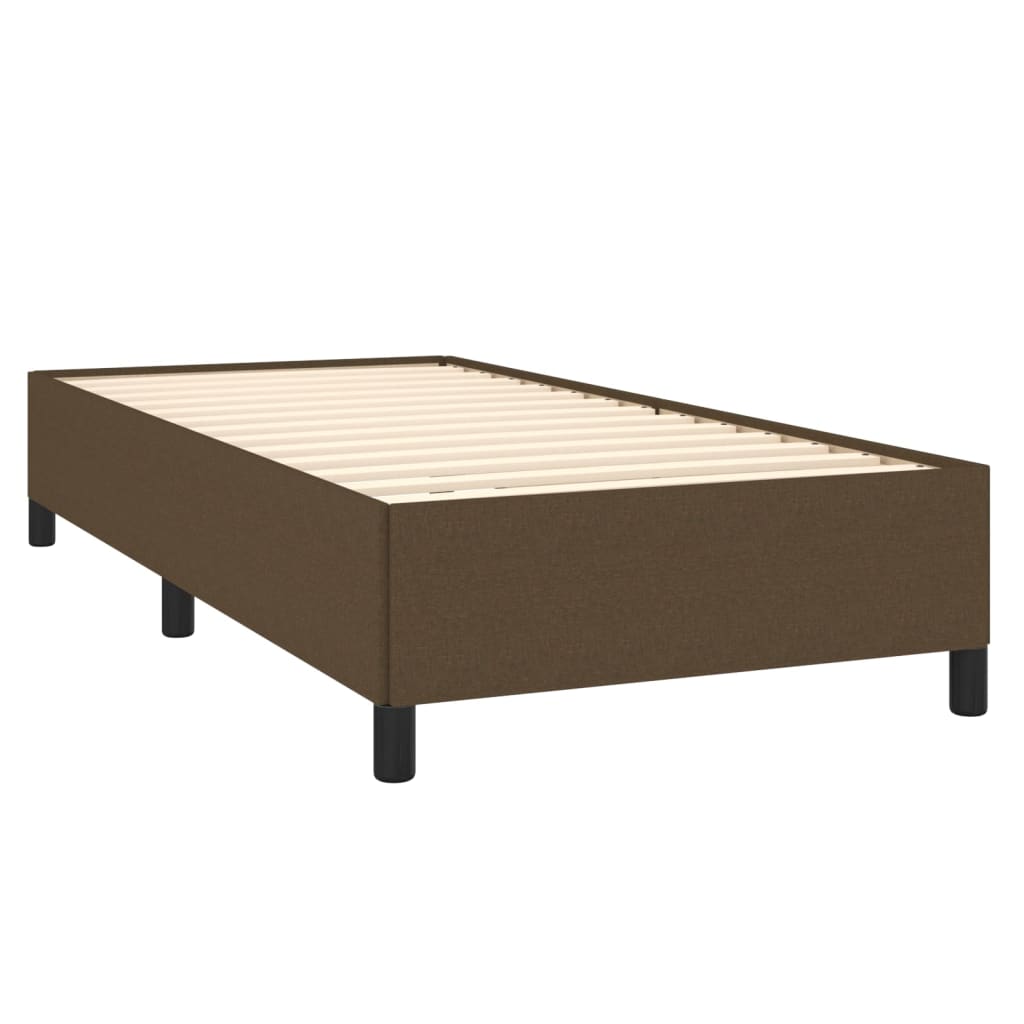 Sengeramme uden madras Mørkebrun 100x200 cm Stof