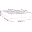 sengeramme uden madras 140x190 cm stof sort