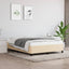 sengeramme uden madras 140x190 cm stof cremefarvet