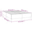 sengeramme uden madras 140x200 cm stof sort