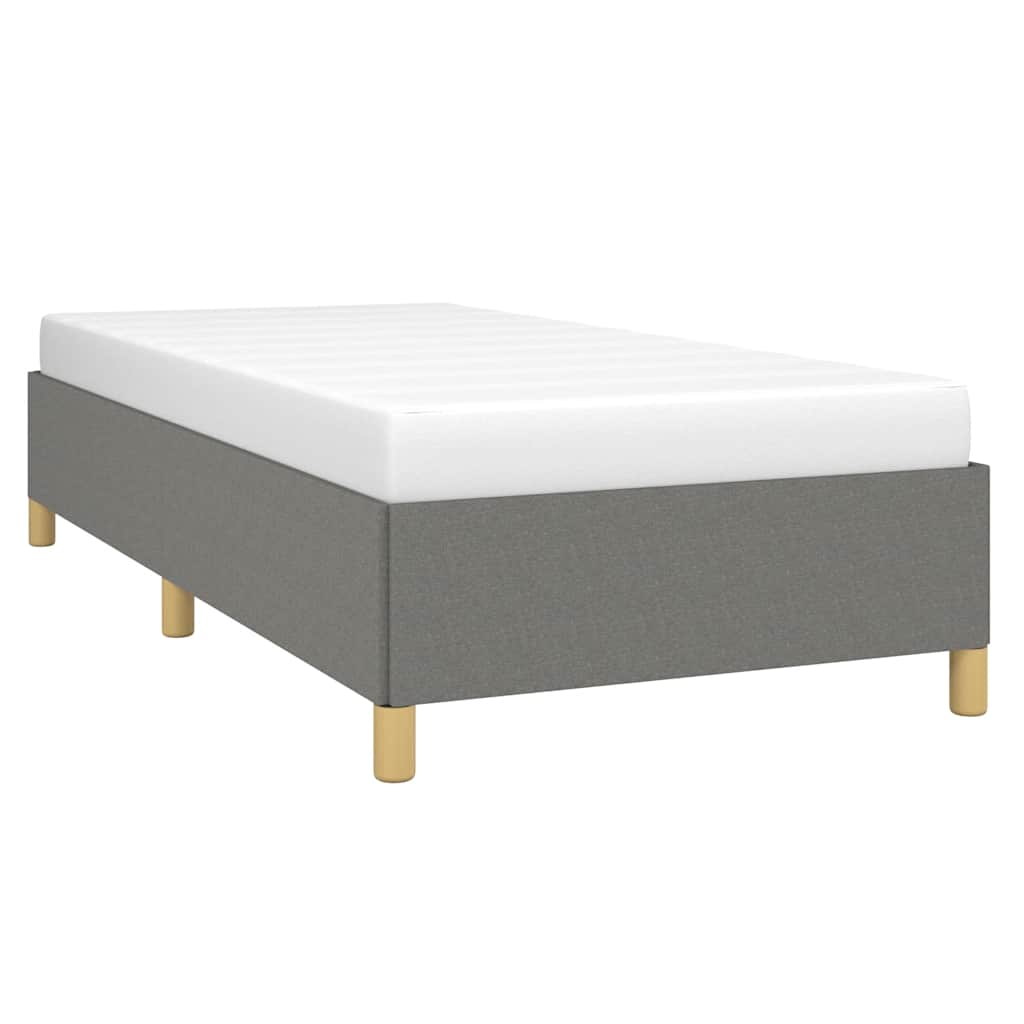 Sengeramme uden madras Mørkegrå 90x200 cm Stof