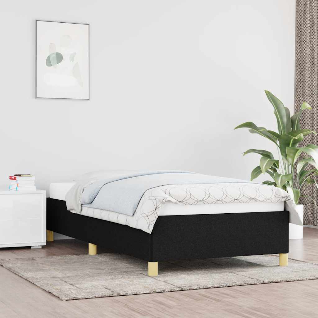 Sengeramme uden madras Sort 100x200 cm Stof