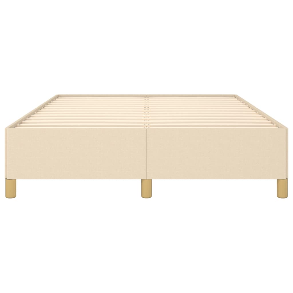 sengeramme uden madras 140x190 cm stof cremefarvet