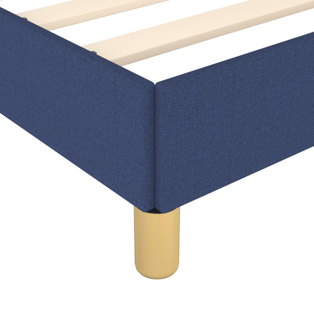 sengeramme uden madras 140x190 cm stof blå