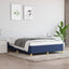 sengeramme uden madras 140x190 cm stof blå