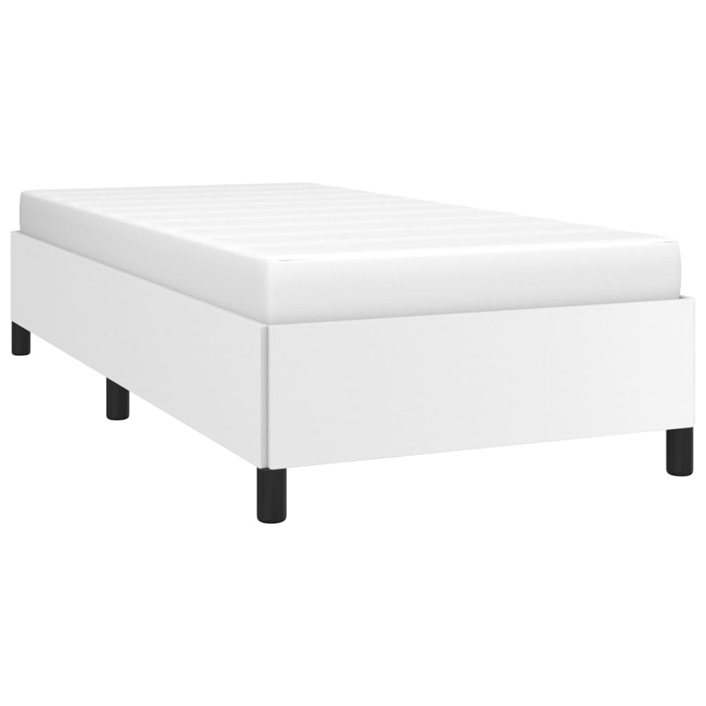 sengeramme uden madras 100x200 cm kunstlæder hvid