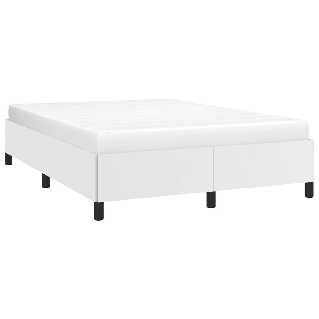 sengeramme uden madras 140x190 cm kunstlæder hvid