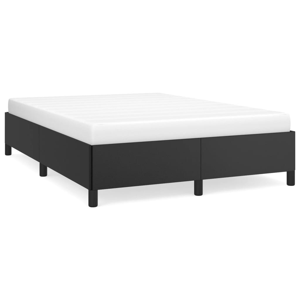 sengeramme uden madras 140x200 cm kunstlæder sort