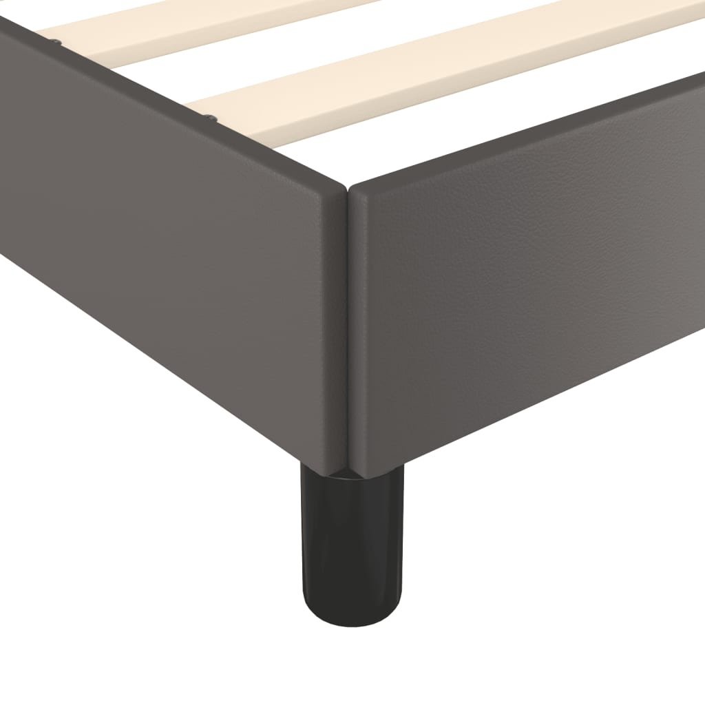 sengeramme uden madras 200x200 cm kunstlæder grå