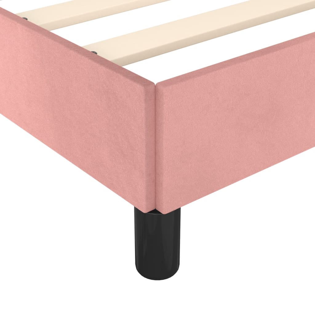 sengeramme uden madras 200x200 cm fløjl pink