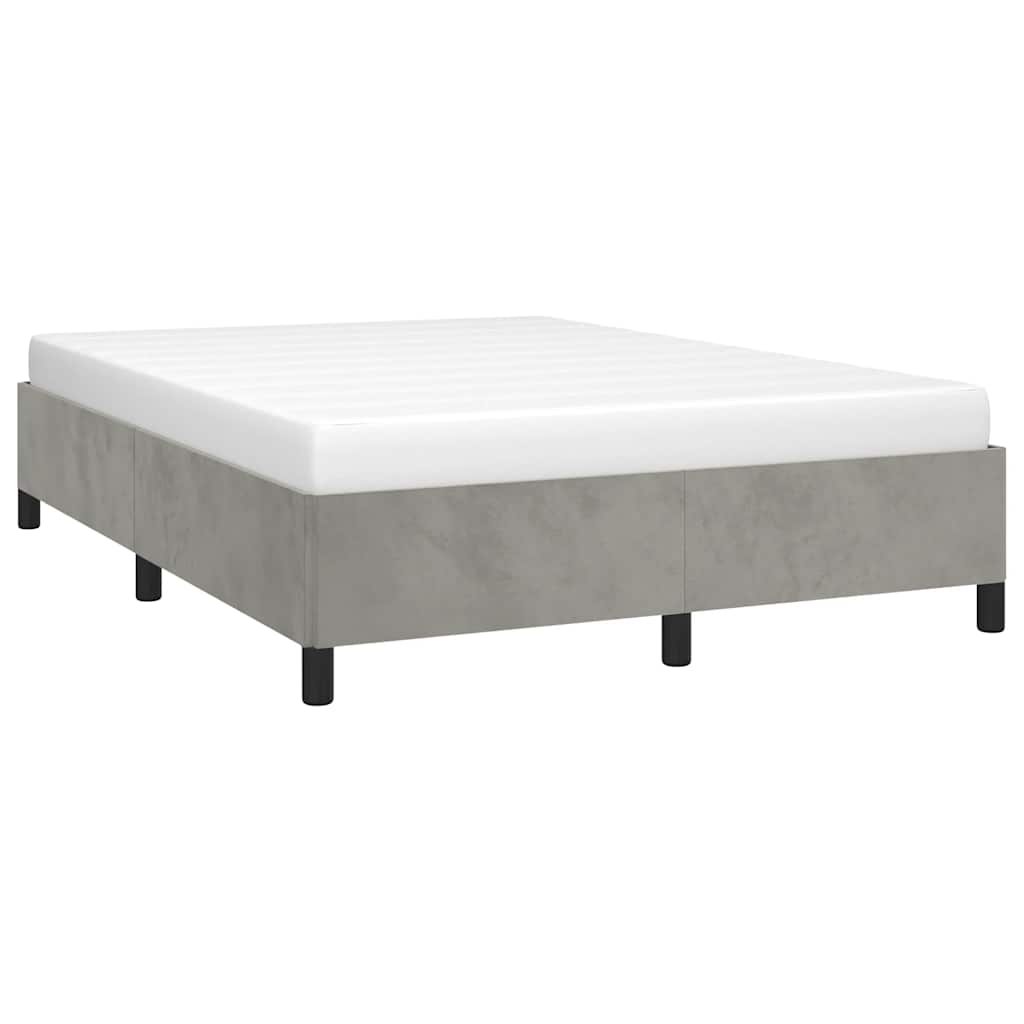 sengestel uden madras lysegrå 152x203 cm queen size velour