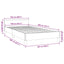 Sengeramme uden madras Sort 100x200 cm Stof