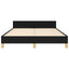 sengeramme uden madras 140x190 cm stof sort