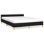 sengeramme uden madras 140x200 cm stof sort