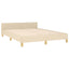 sengeramme uden madras 140x200 cm stof cremefarvet