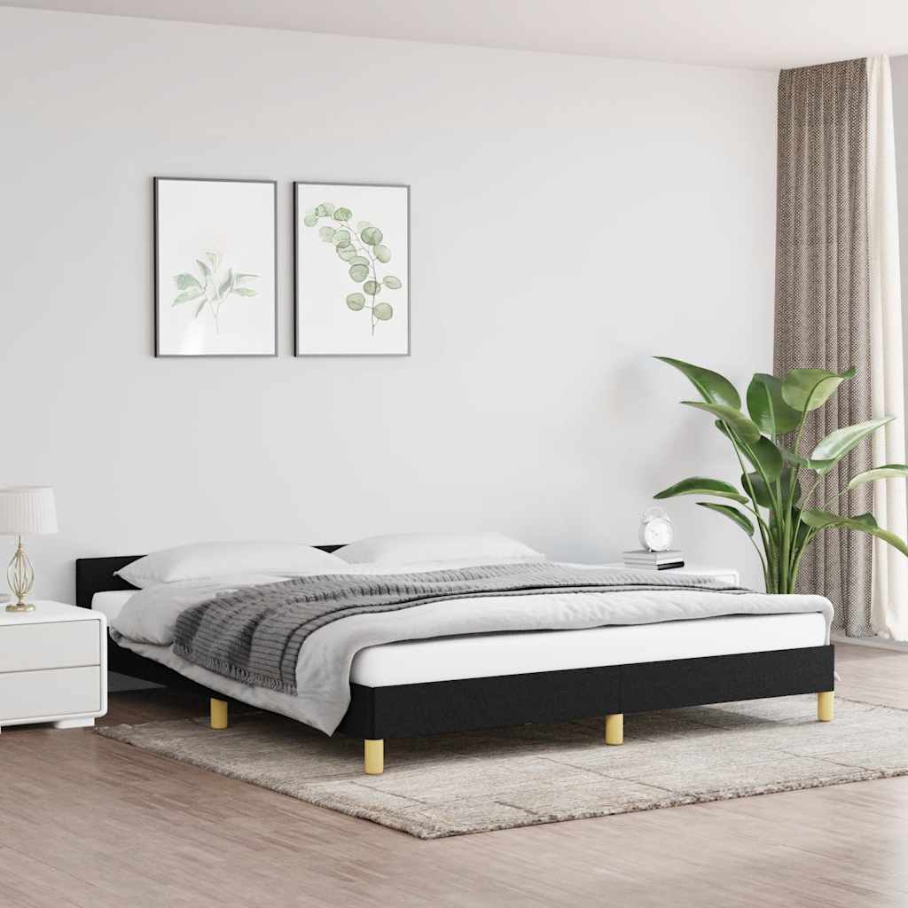 sengeramme uden madras 160x200 cm stof sort