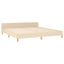 sengeramme uden madras 180x200 cm stof cremefarvet