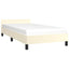 Sengeramme med hovedgærde uden madras Creme 80x200 cm