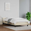 Sengeramme med hovedgærde uden madras Creme 90x200 cm