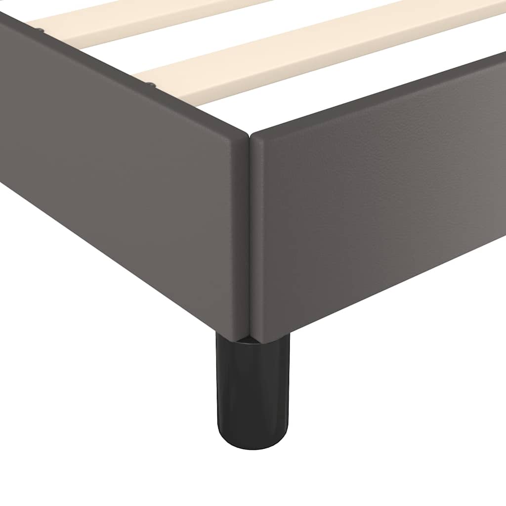 Sengeramme med hovedgærde uden madras Grå 100x200 cm